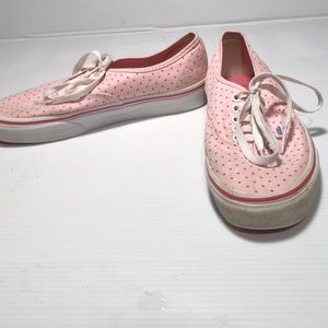 Light pink polka dot vans
